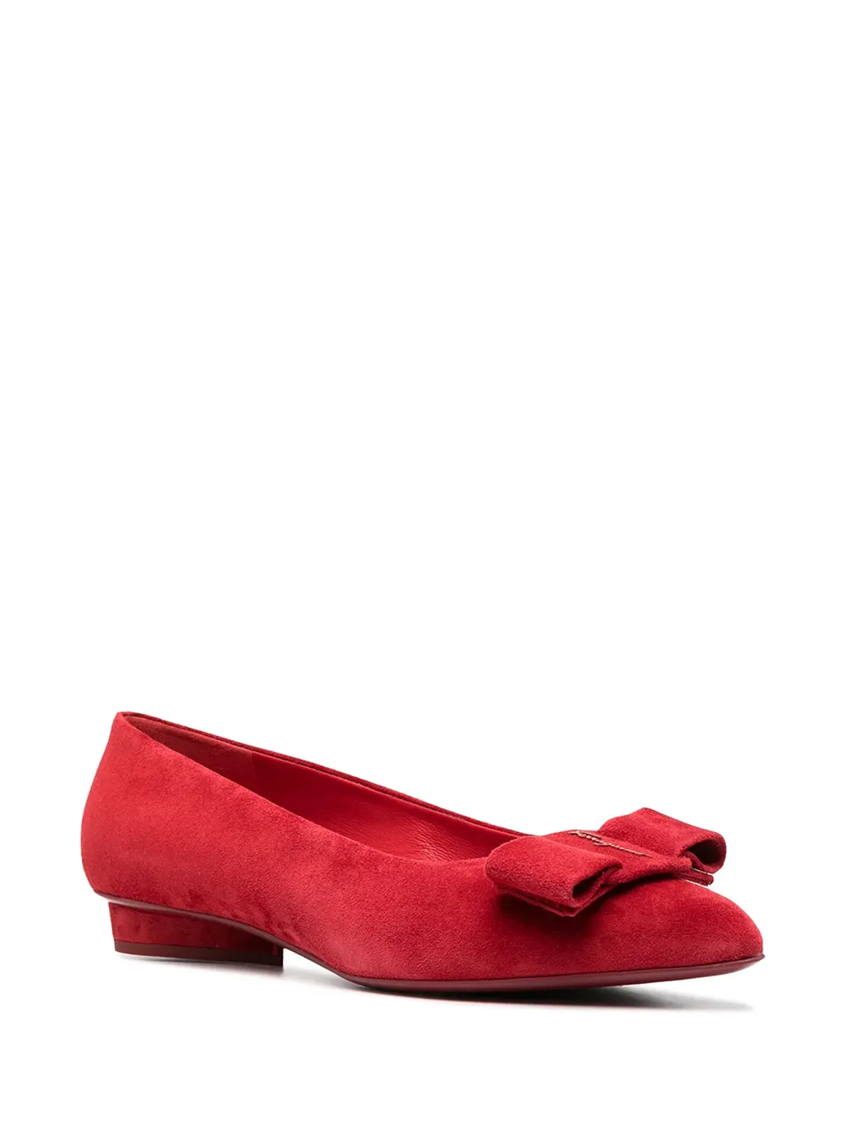 Ferragamo Viva bow-detail バレエシューズ - Red - 画像2