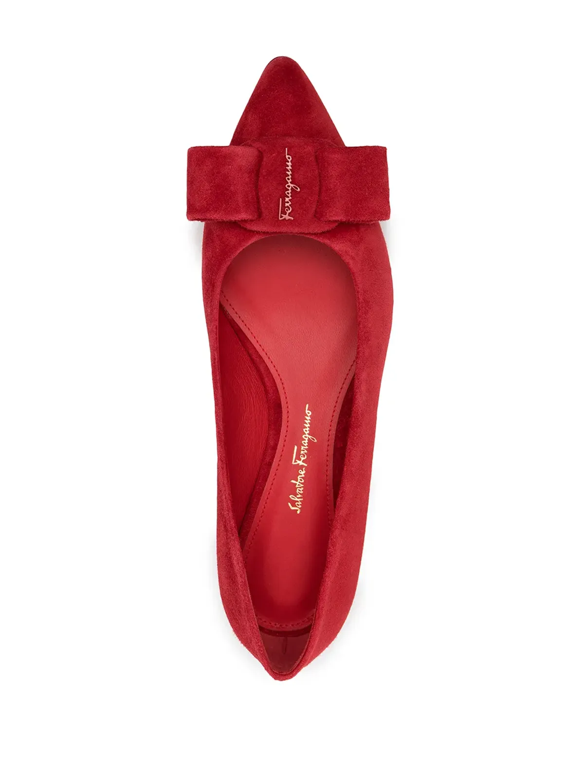 Ferragamo Viva bow-detail バレエシューズ - Red - 画像4
