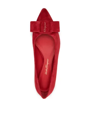 Ferragamo Viva bow-detail バレエシューズ - Red - サムネイル4