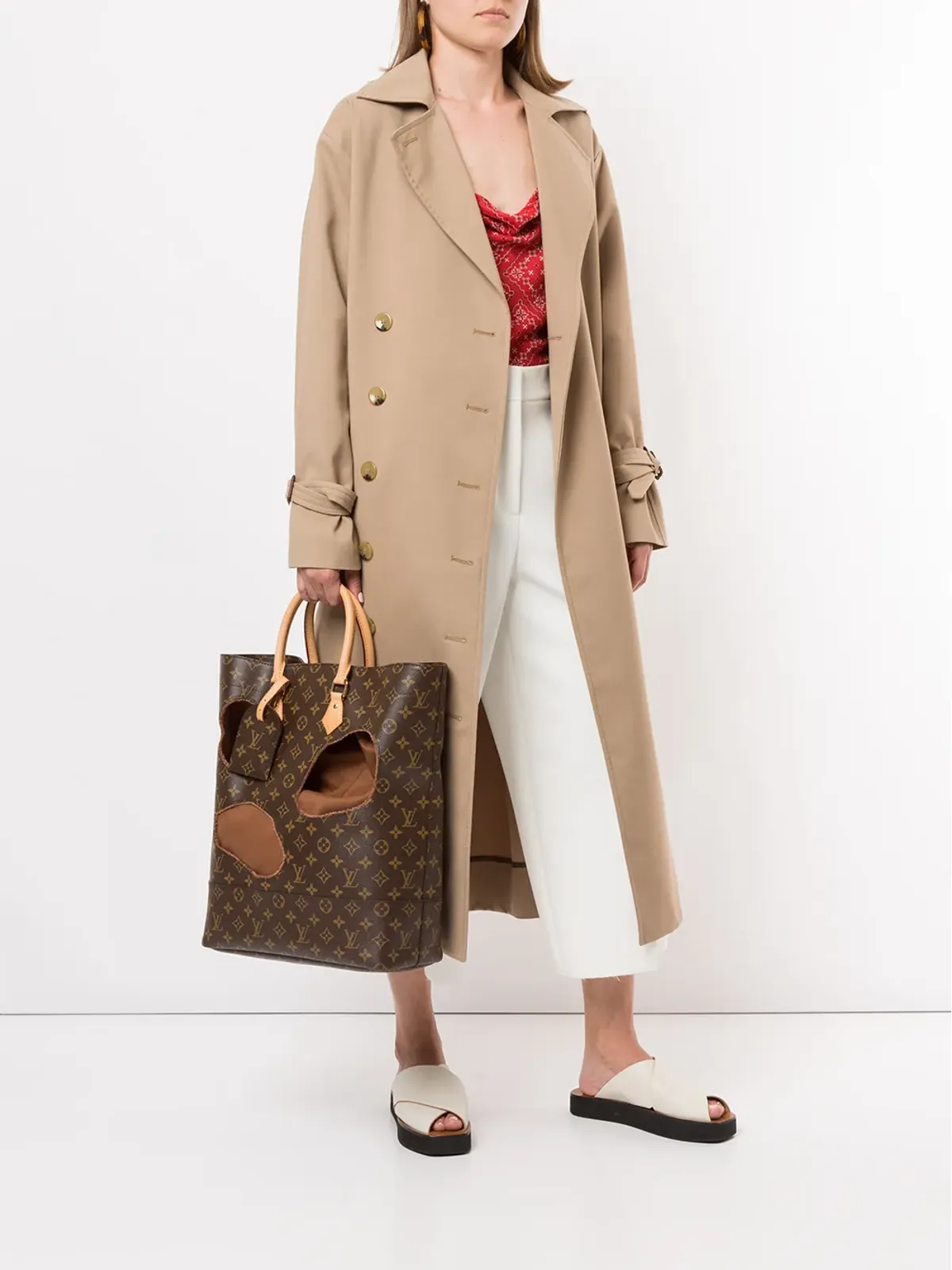 Louis Vuitton Pre-Owned x Comme Des Garçons 2014 Halls トートバッグ - 画像2