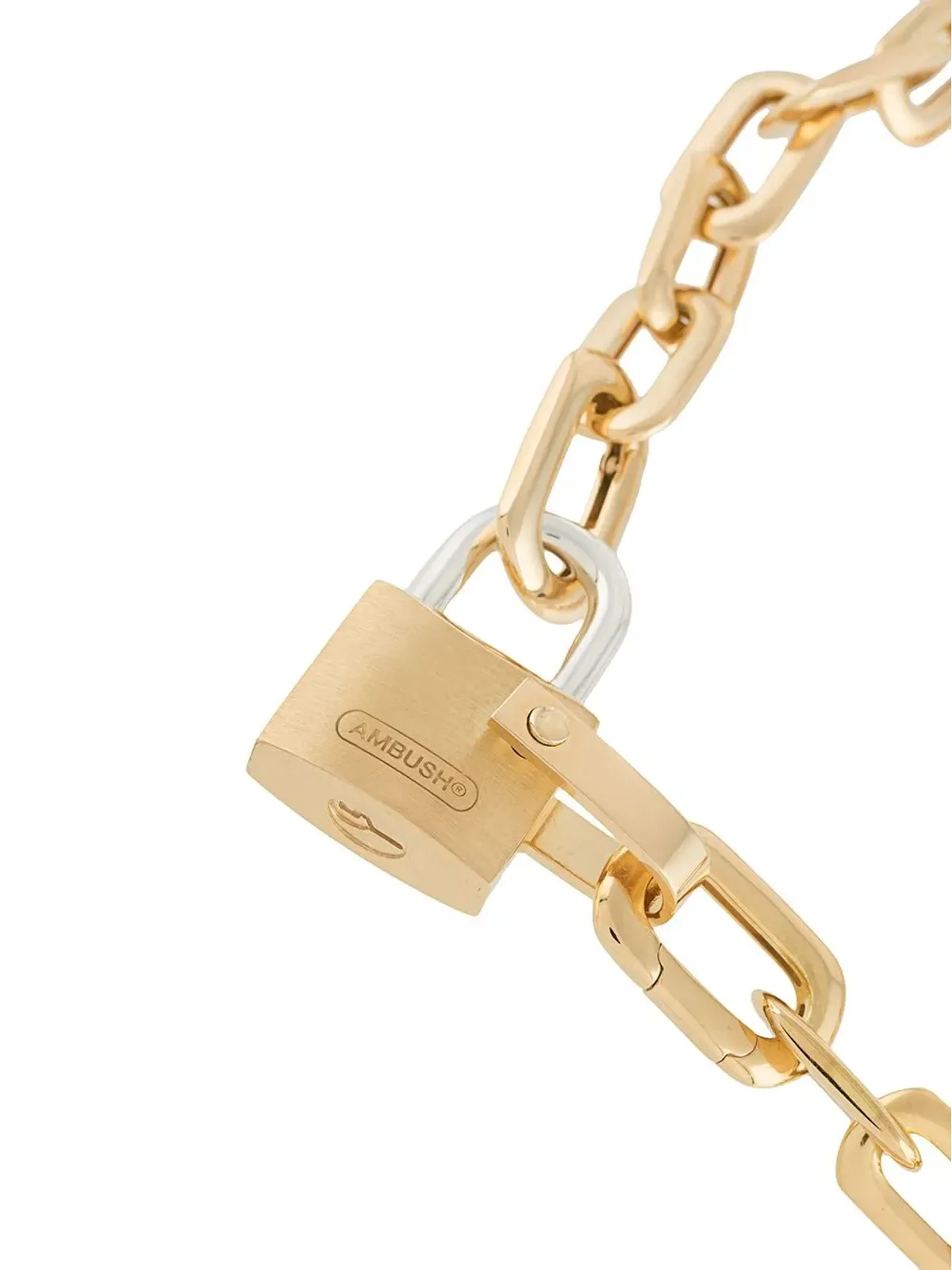 AMBUSH 小さな錠前チェーンブレスレット - ゴールド - 画像3