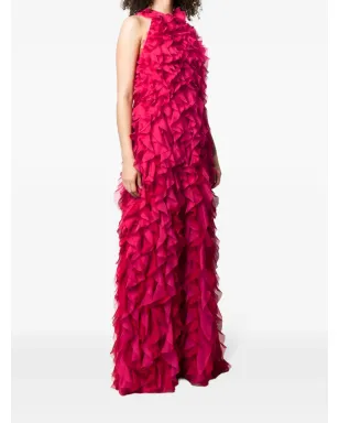 Alberta Ferretti ラッフル付きレーサーバック・イブニングドレス - サムネイル1