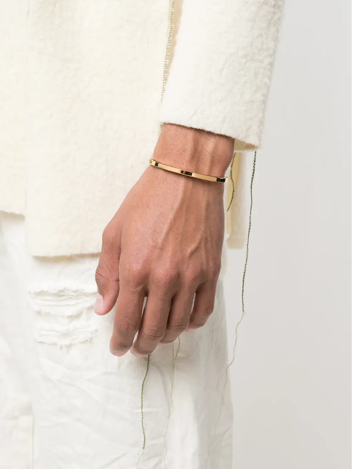 Nialaya Jewelry シンプリシティ ゴールドプレート バングル - 画像2