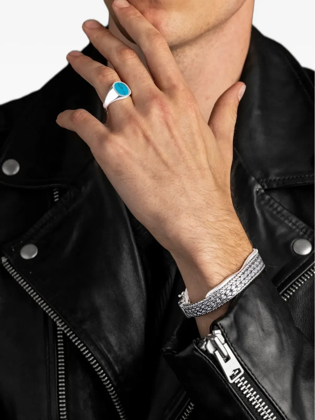 Nialaya Jewelry 編み込みチェーンブレスレット - 画像2