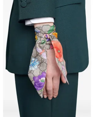 Gucci GG Flora print neck bow - Multicolour - サムネイル5