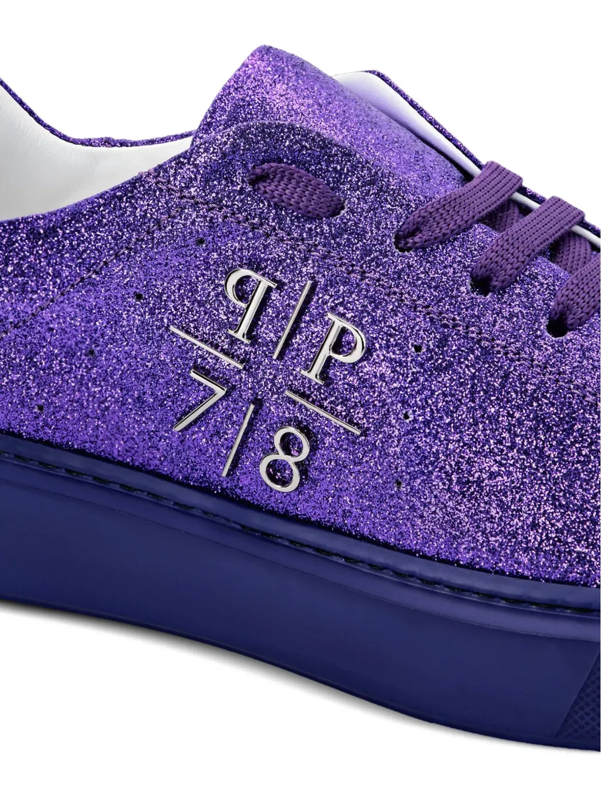 Philipp Plein グリッター ロー・トップスニーカー - 画像5
