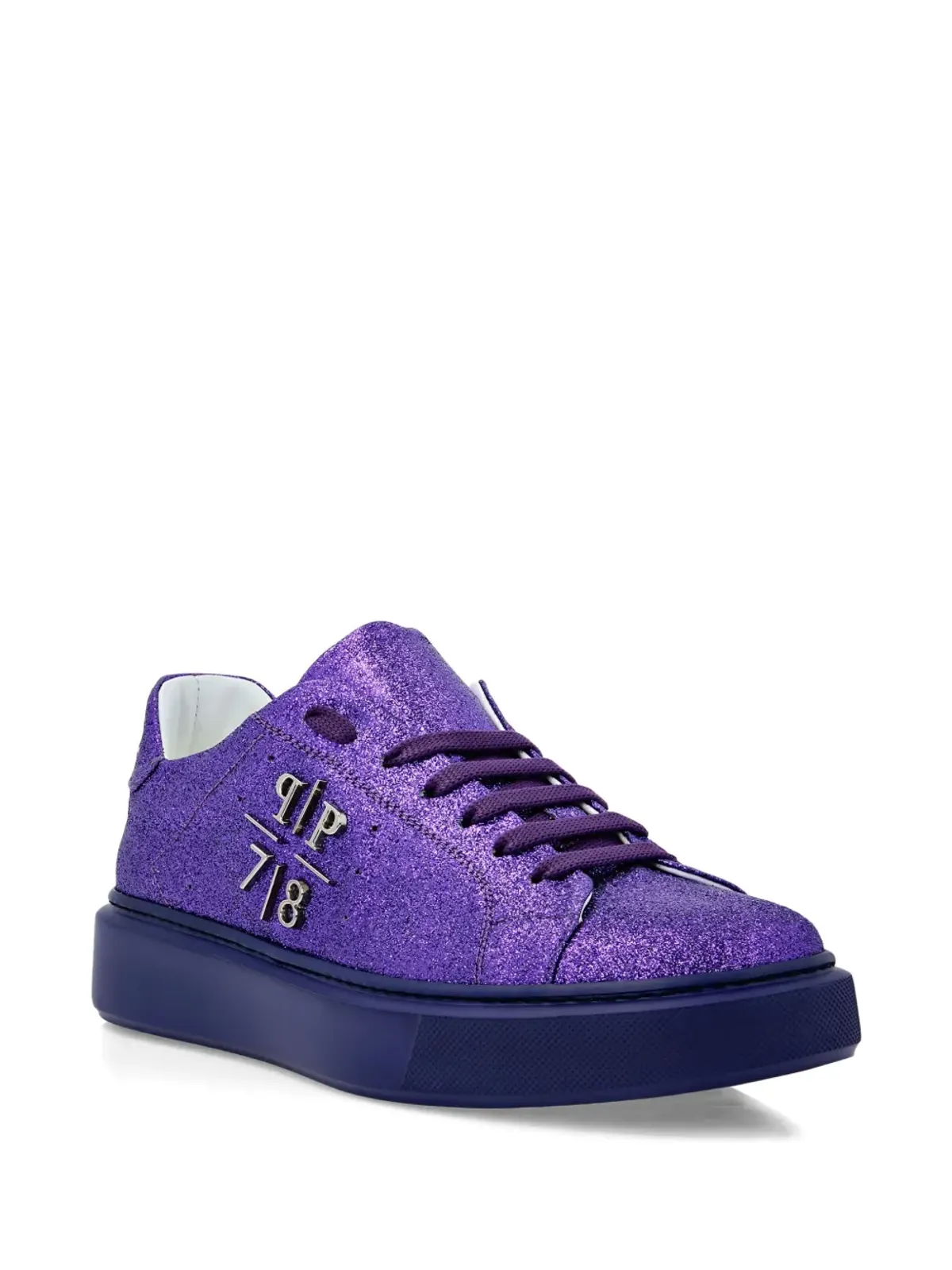 Philipp Plein グリッター ロー・トップスニーカー - 画像2