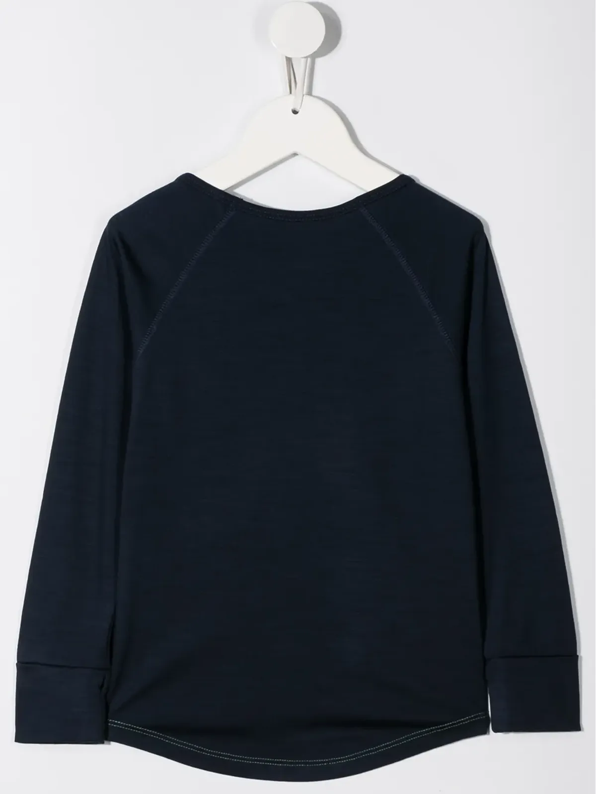 Knot メリノウール細編みTシャツ - ブルー - 画像2