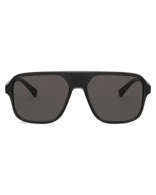 Dolce & Gabbana Eyewear ロゴエンボス スクエアフレーム サングラス - サムネイル1
