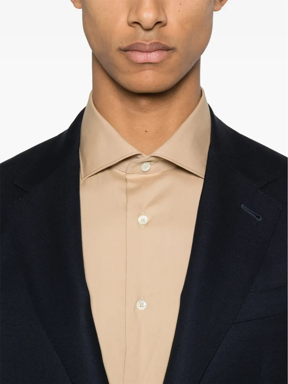 Canali フィットした細編みニットブレザー - 画像5