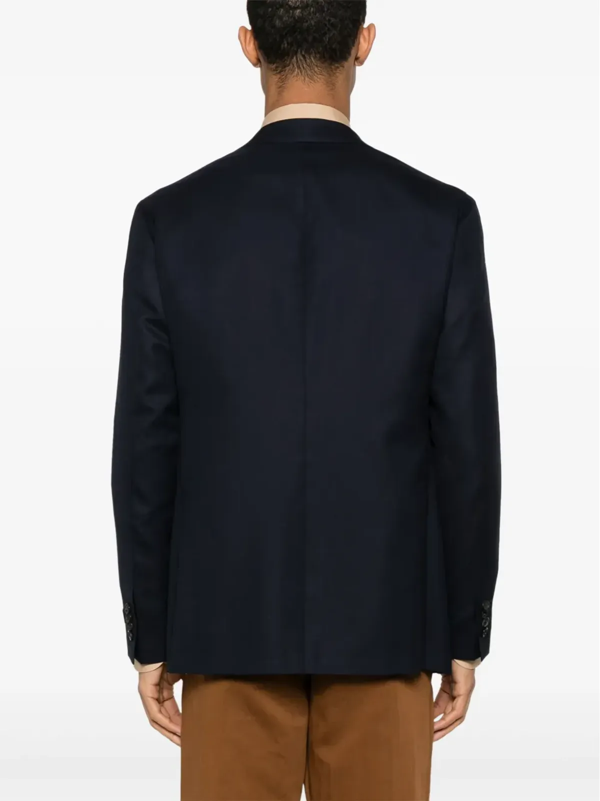 Canali フィットした細編みニットブレザー - 画像4