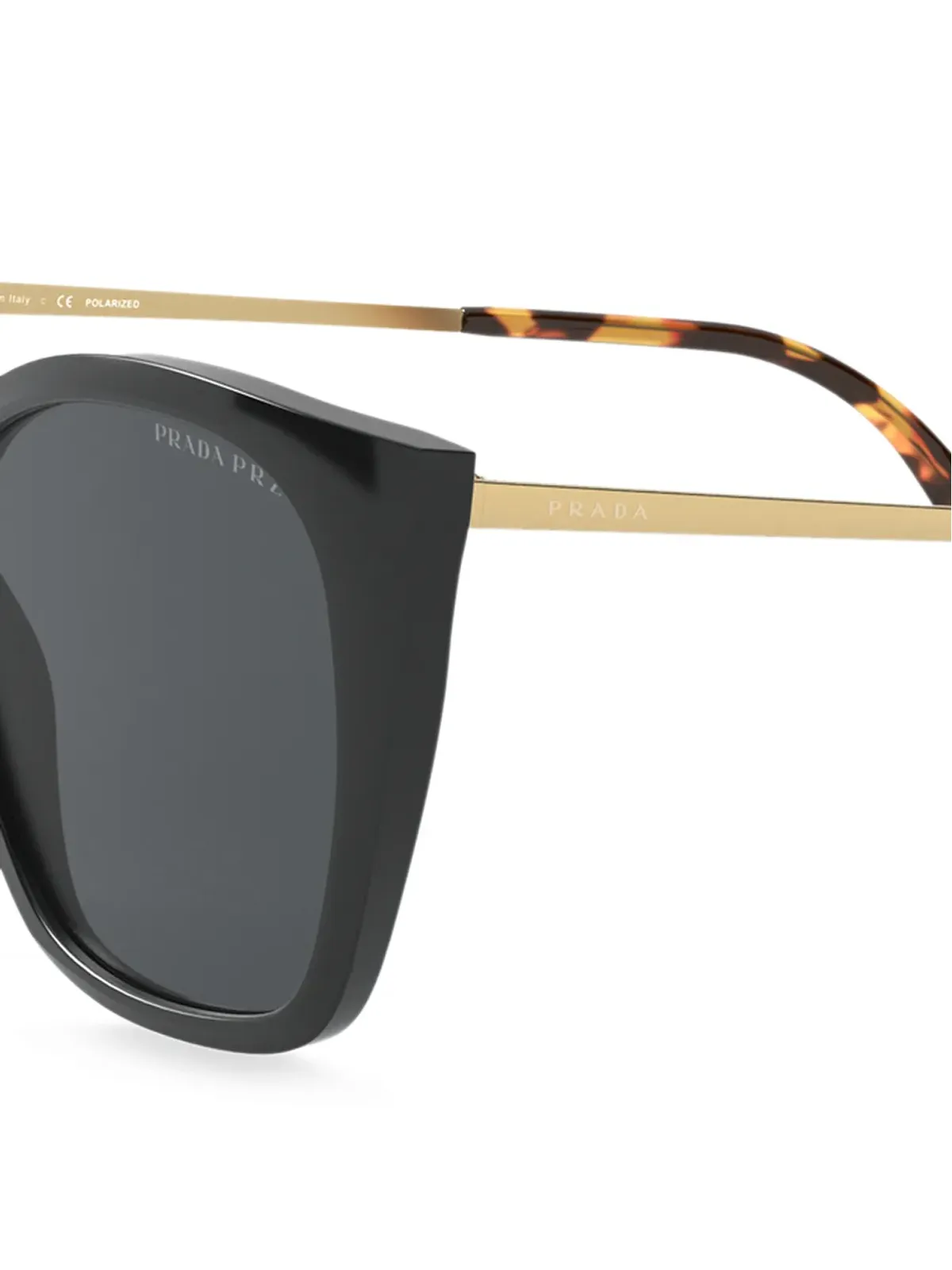 Prada Eyewear スクエアフレーム・ティンテッドサングラス - ブラック - 画像3