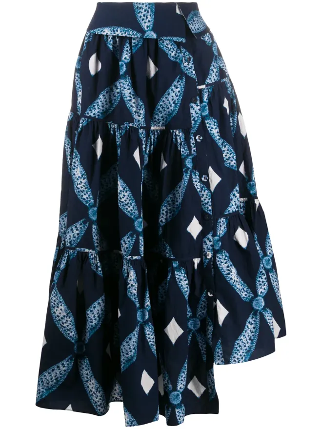 Ulla Johnson Ulla Johnson アシンメトリックティアードスカートの商品画像