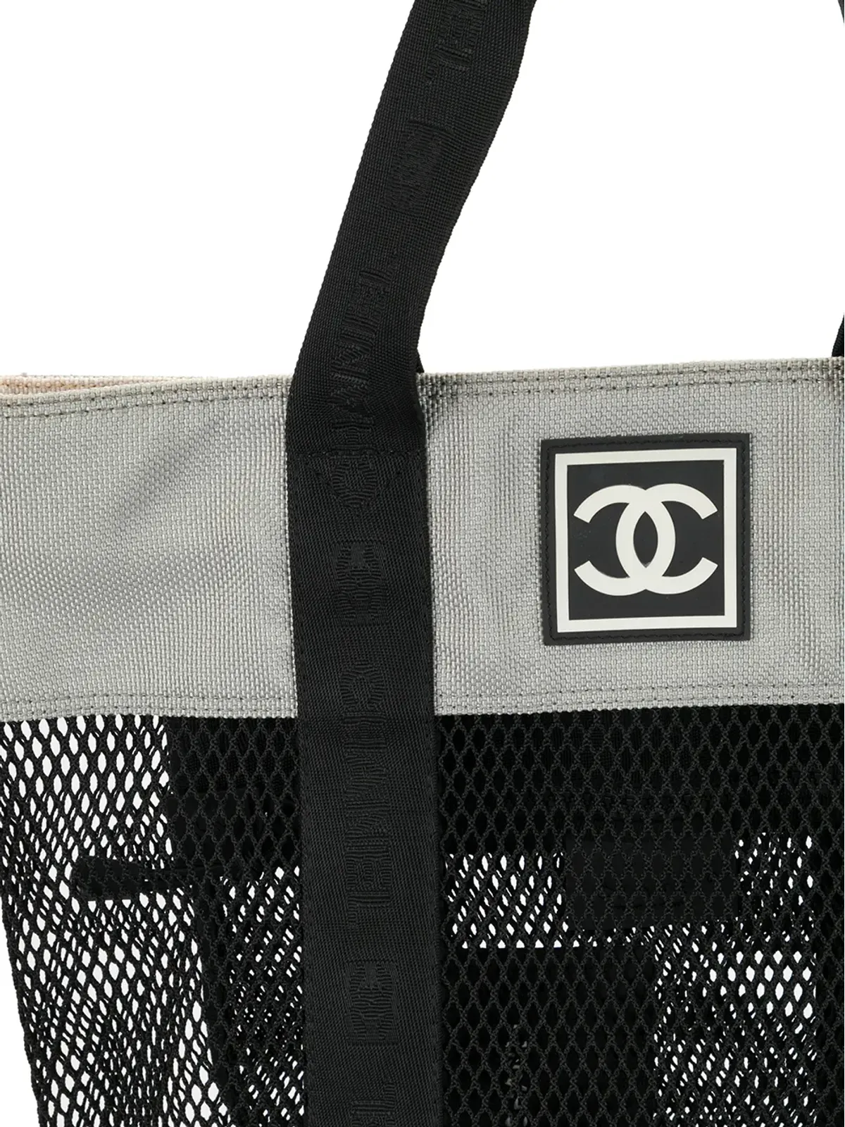 CHANEL Vintage 2003スポーツライン トートバッグ ブラック - 画像4