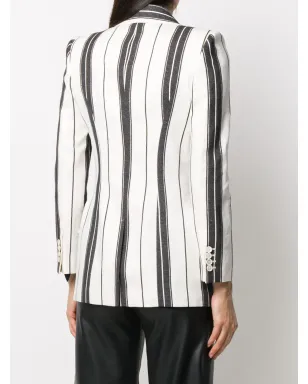 Alexander McQueen ストライプ柄のシングルブレストブレザー - サムネイル4