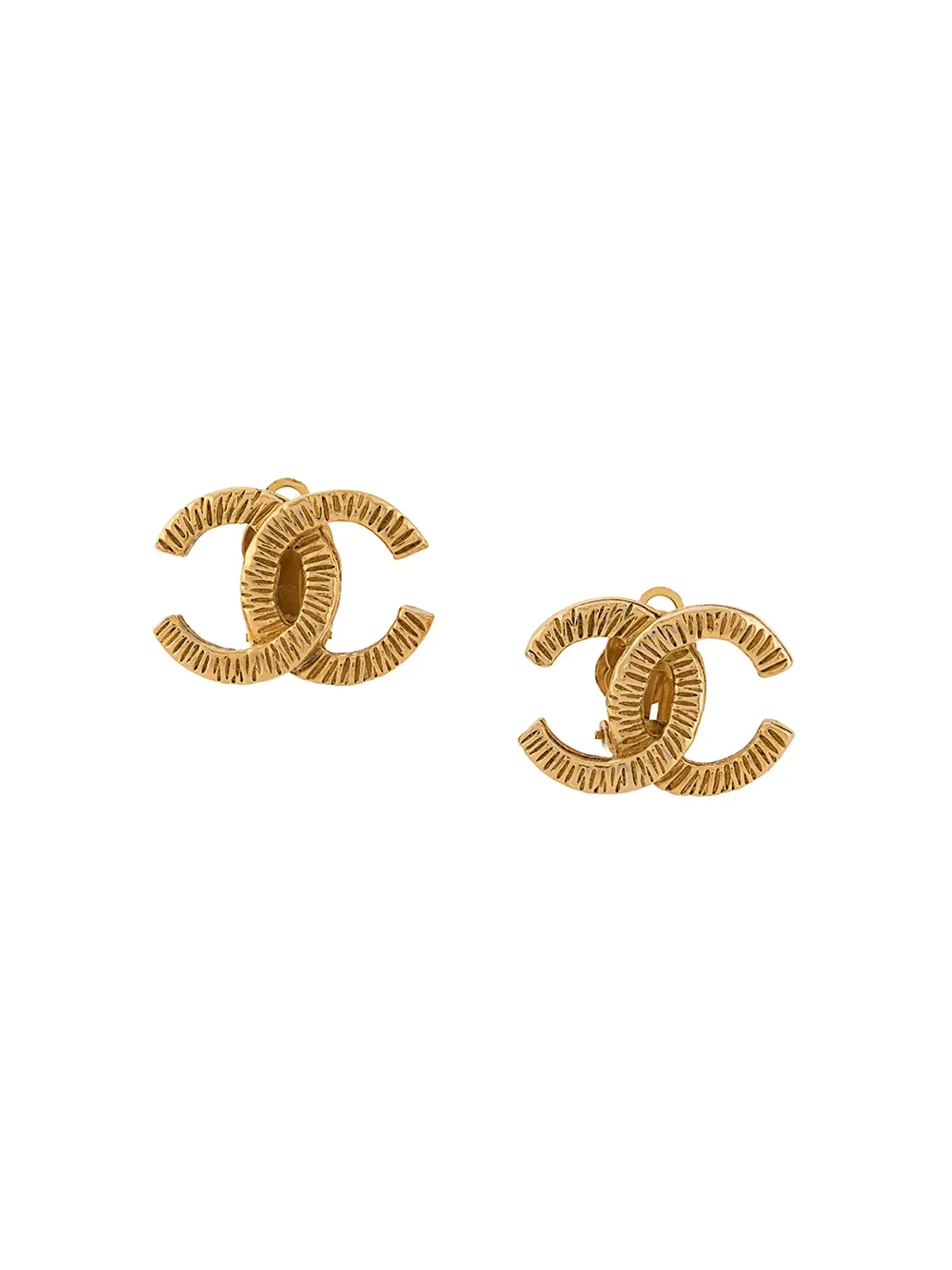 CHANEL Pre-Owned 1990s インターロック CC イヤリング - Gold - 画像1