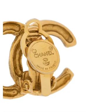 CHANEL Pre-Owned 1990s インターロック CC イヤリング - Gold - サムネイル4