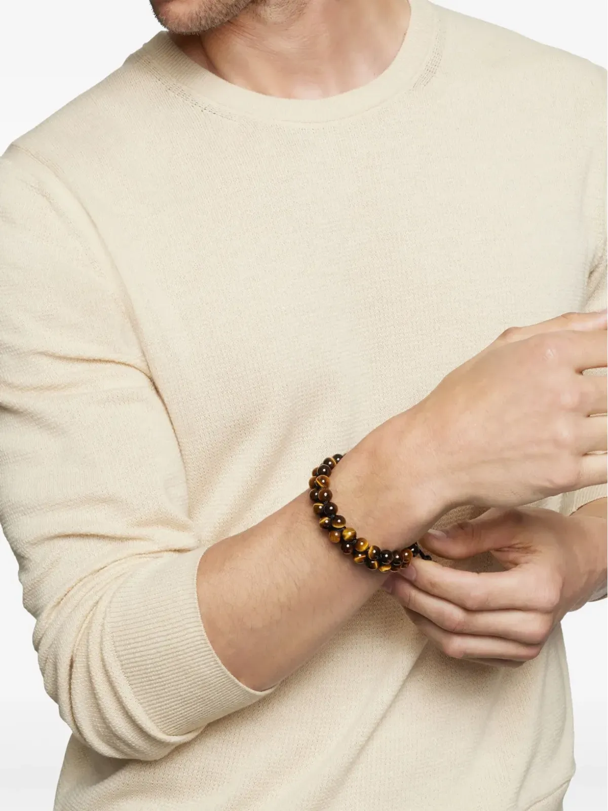David Yurman スターリングシルバー スピリチュアルビーズ ツーロー ウーブン ブレスレット - 画像2