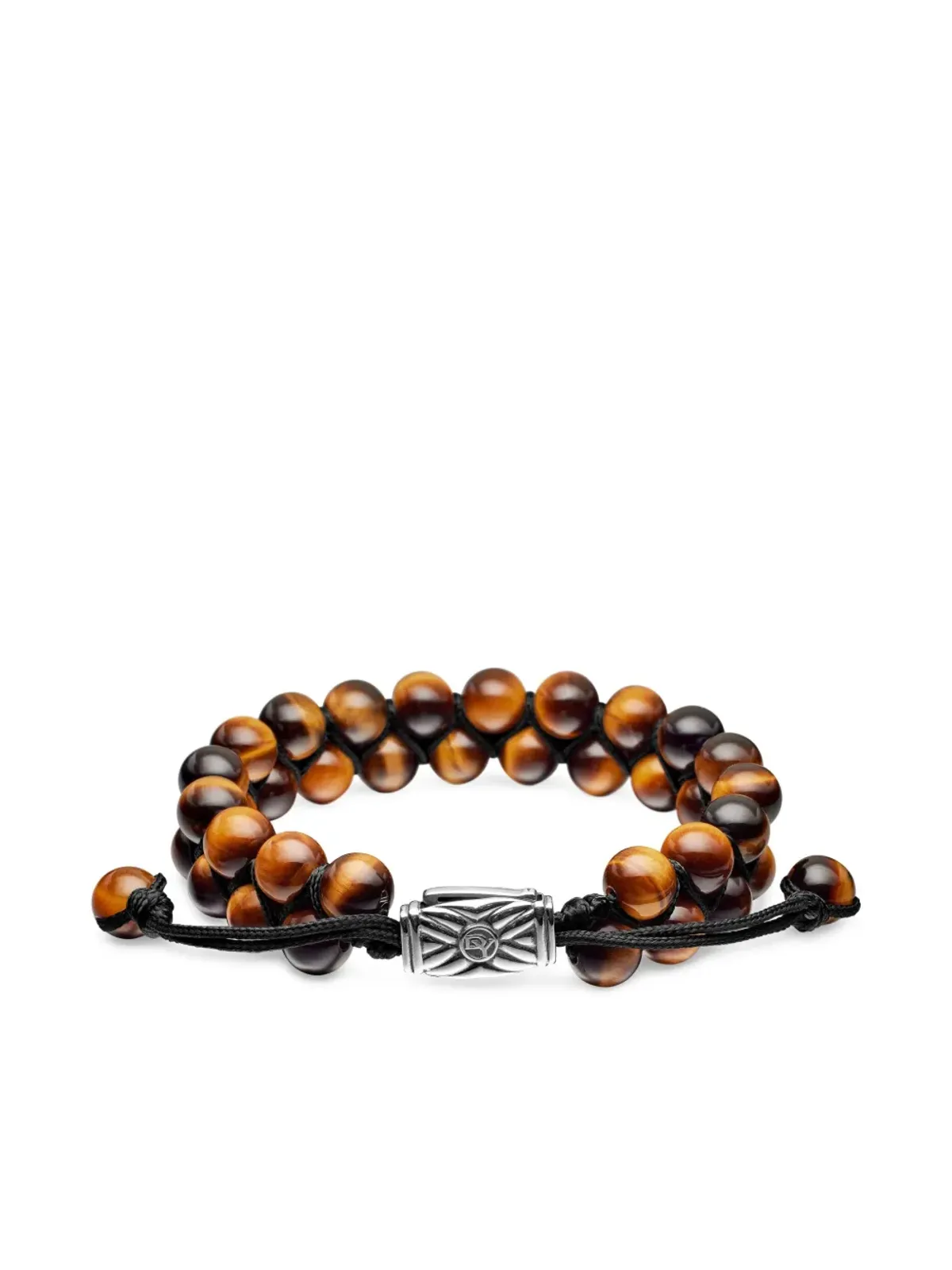 David Yurman スターリングシルバー スピリチュアルビーズ ツーロー ウーブン ブレスレット - 画像4