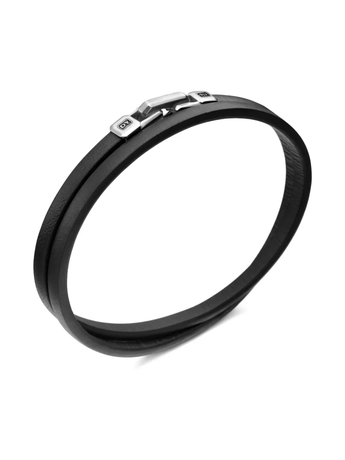 David Yurman ストリームライン ダブルラップ レザー ブレスレット - 画像4