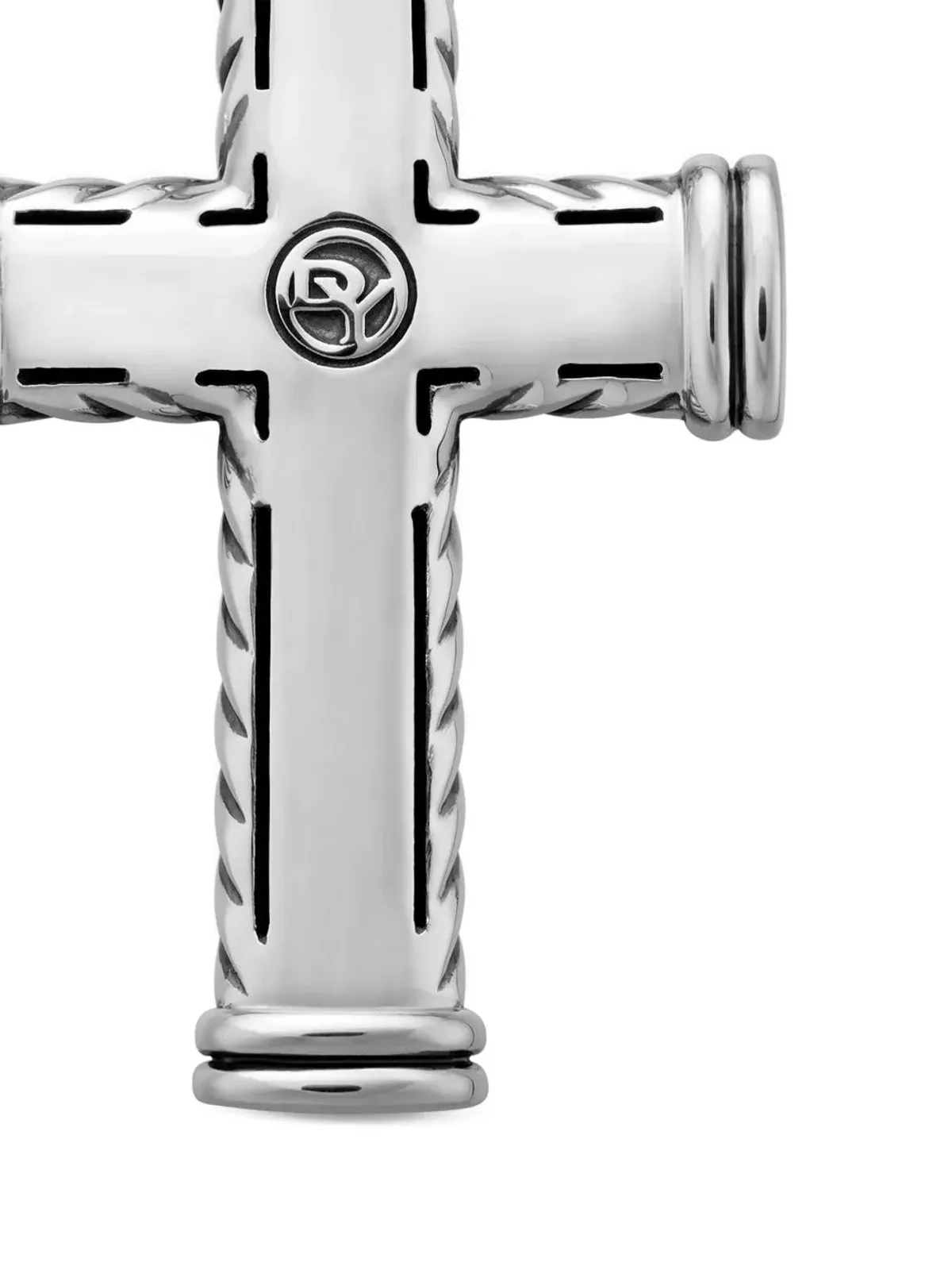 David Yurman スターリングシルバー チェボン クロス ペンダント - 画像5