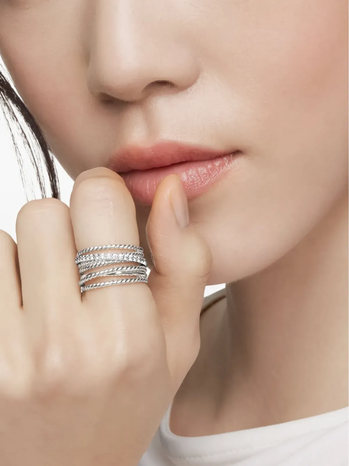 David Yurman クロスオーバー ダイヤモンド リング - 画像3