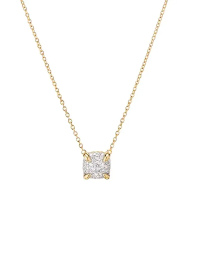 David Yurman David Yurman 18ktイエローゴールド プティ・シャトレーヌ ダイヤモンド ネックレスの商品画像