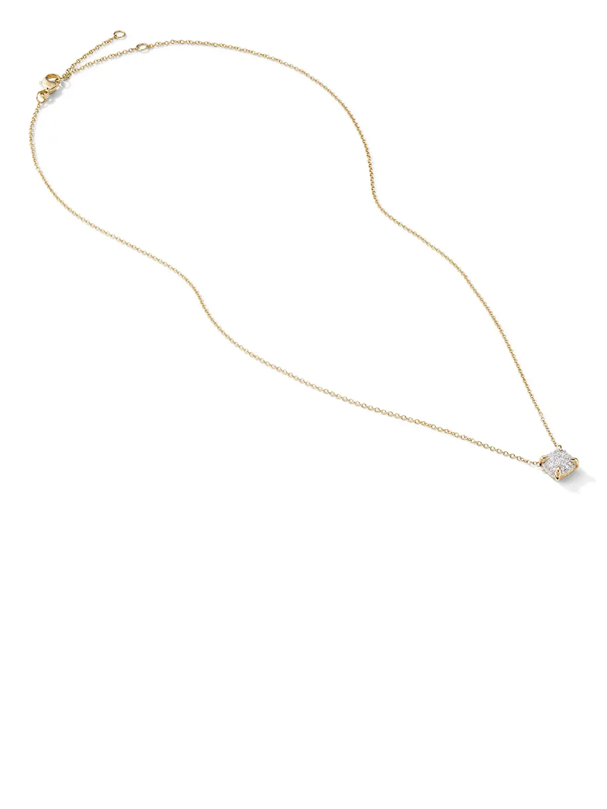 David Yurman 18ktイエローゴールド プティ・シャトレーヌ ダイヤモンド ネックレス - 画像2