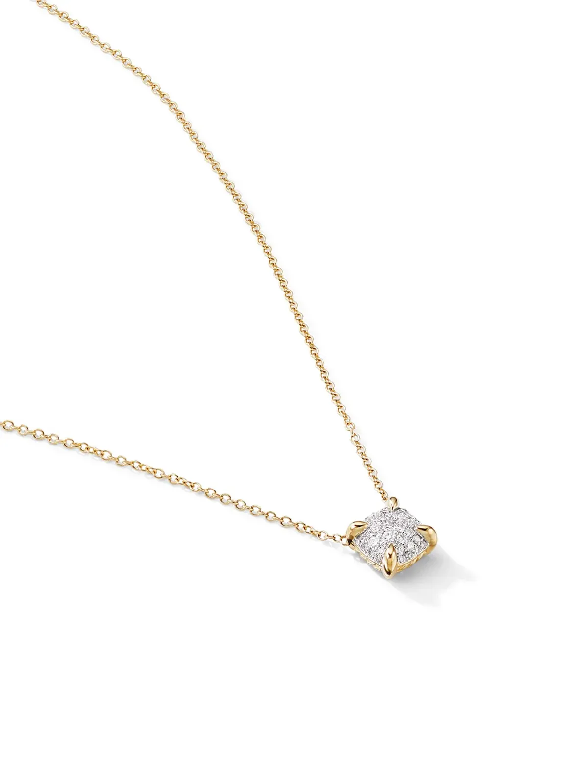 David Yurman 18ktイエローゴールド プティ・シャトレーヌ ダイヤモンド ネックレス - 画像3