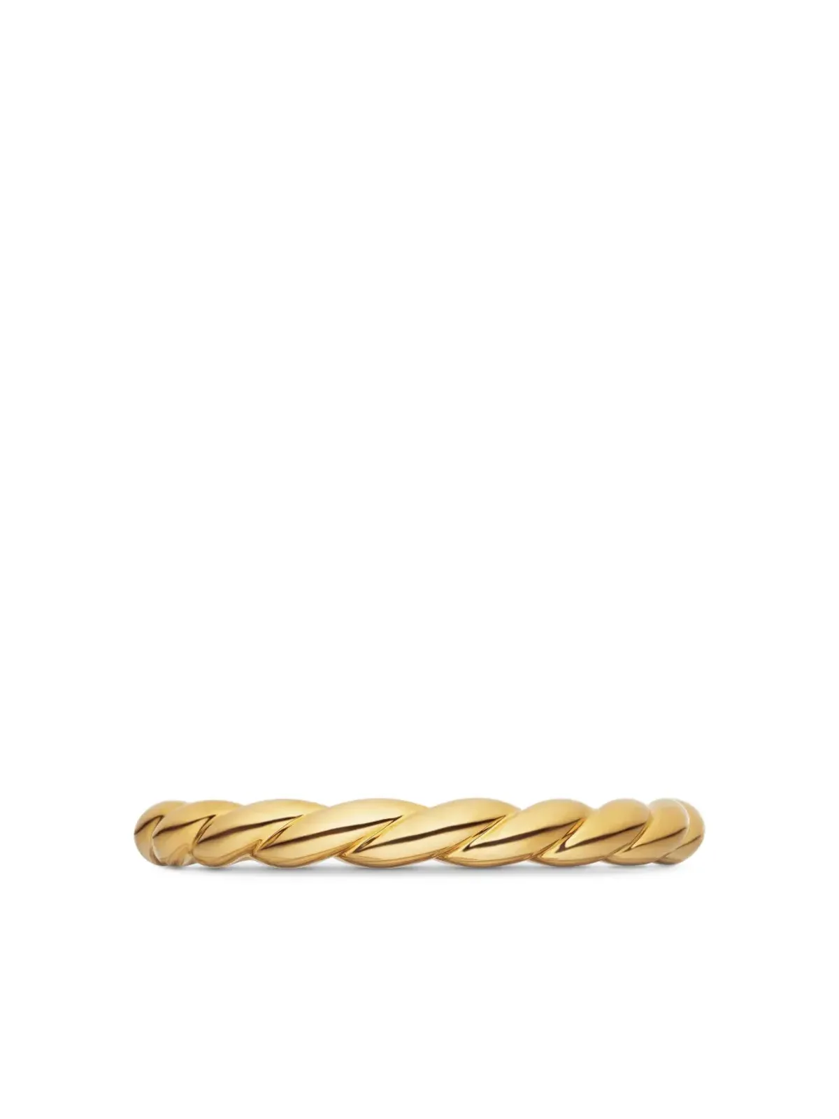 David Yurman 18K イエローゴールド 細身バンドリング - 画像5