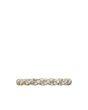 David Yurman 18kt yellow gold Pavé Petite diamond band ring (2.8mm) - サムネイル5