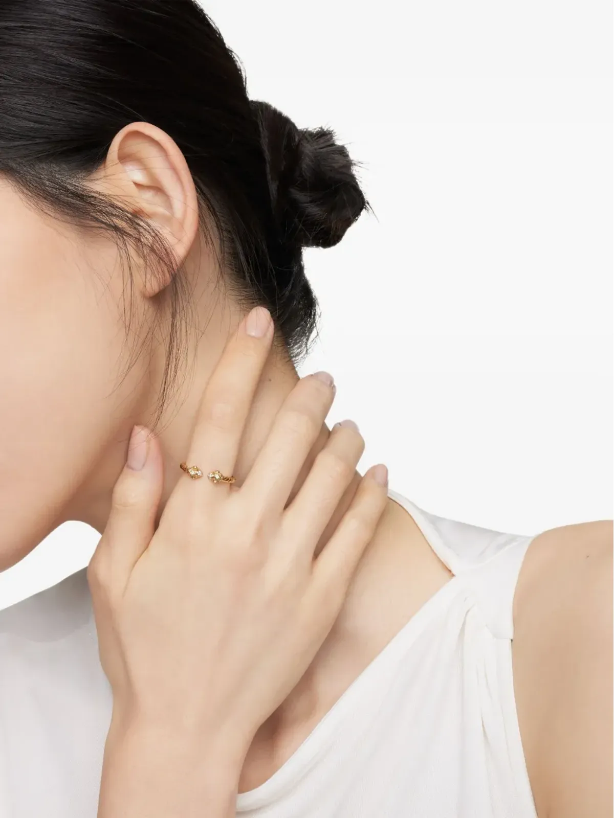 David Yurman 18K イエローゴールド レネサンス ダイヤモンド リング - 画像2