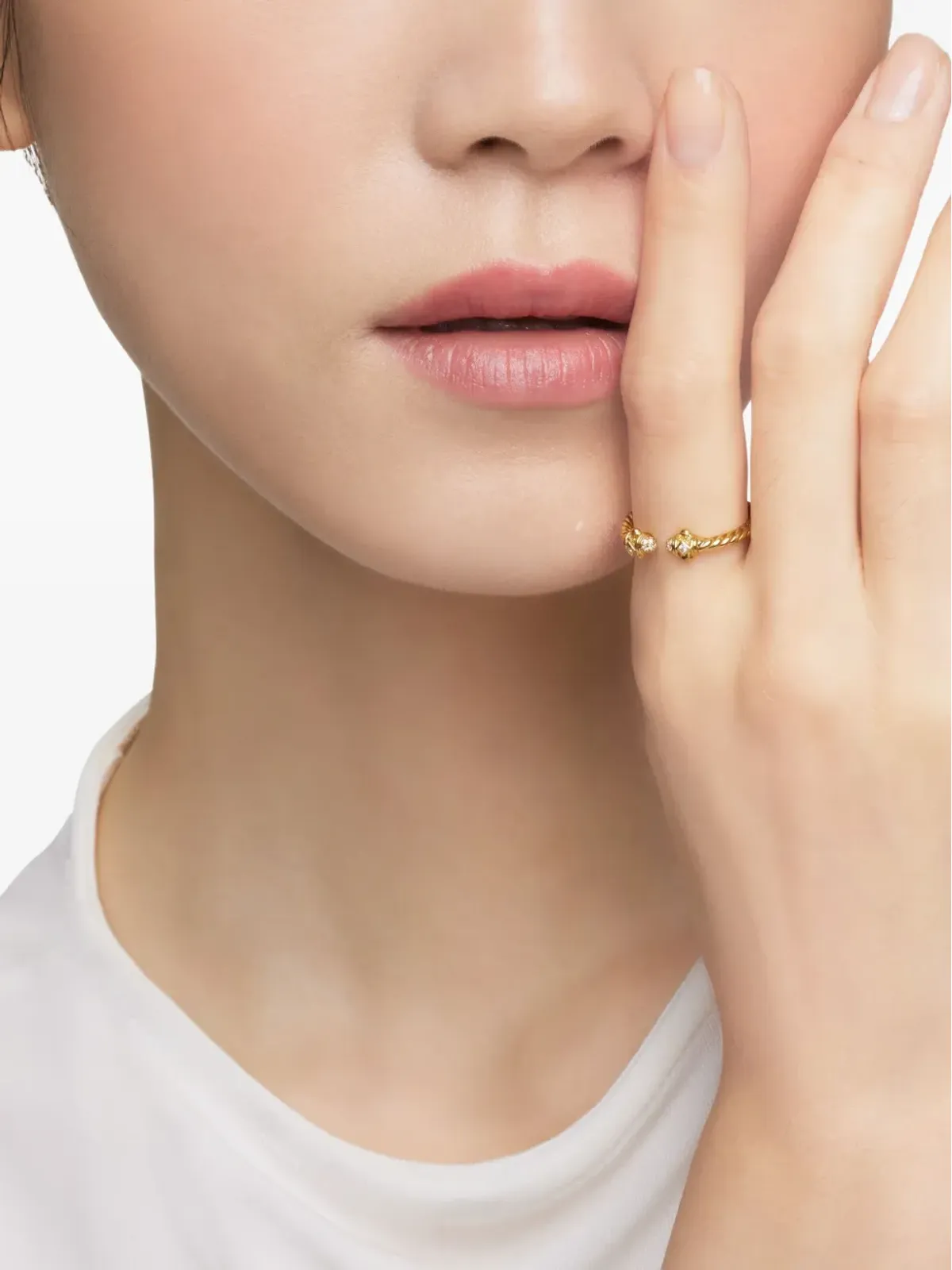 David Yurman 18K イエローゴールド レネサンス ダイヤモンド リング - 画像3