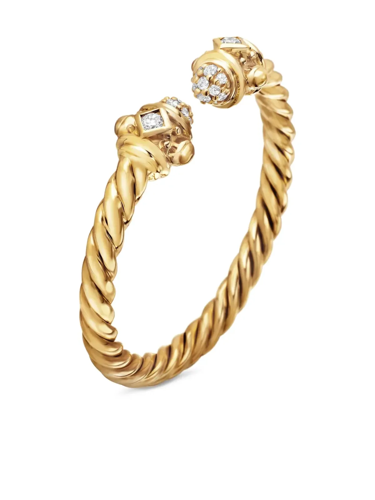 David Yurman 18K イエローゴールド レネサンス ダイヤモンド リング - 画像4