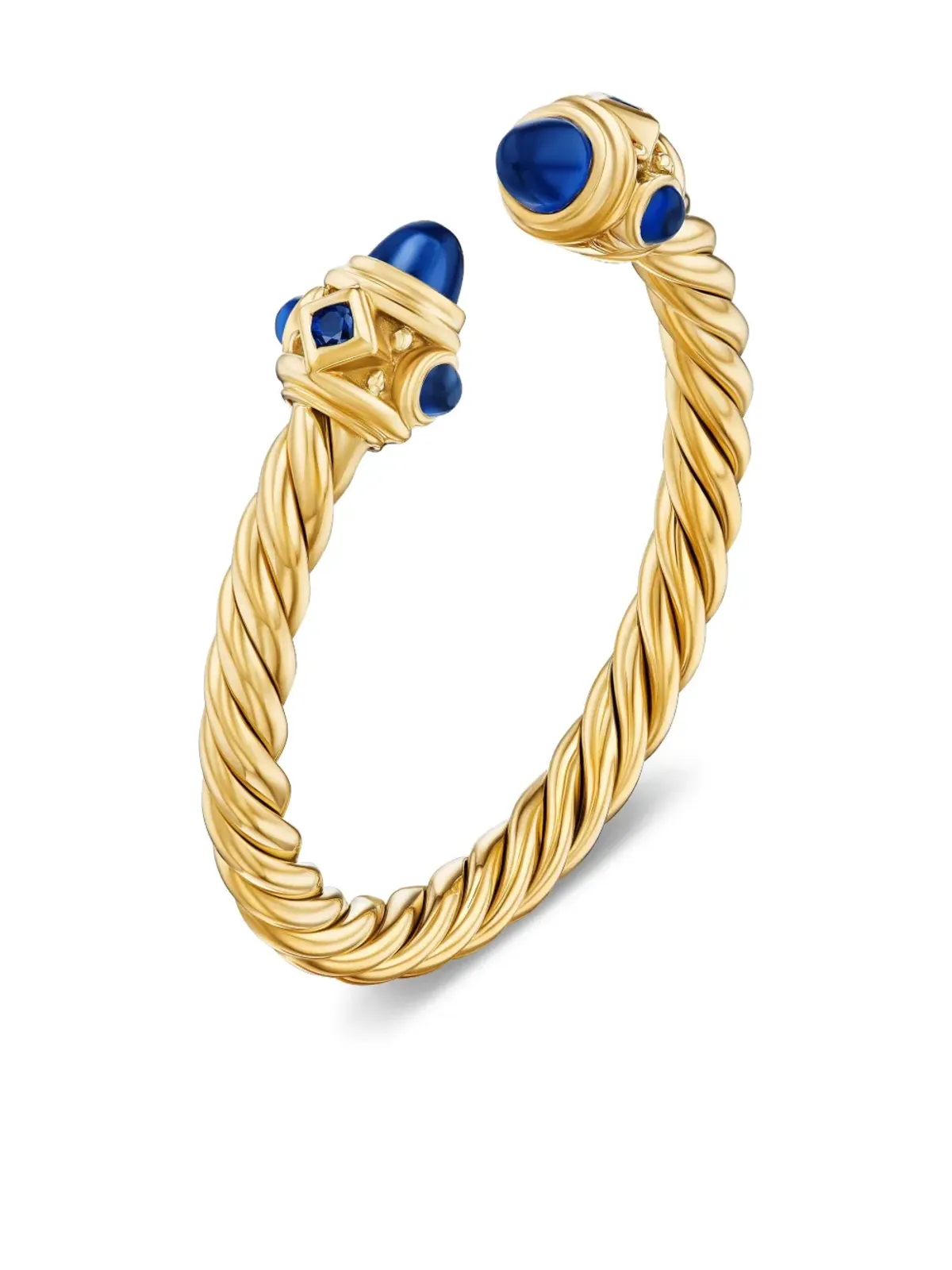 David Yurman 18K イエローゴールド ルネサンス サファイア リング - 画像3