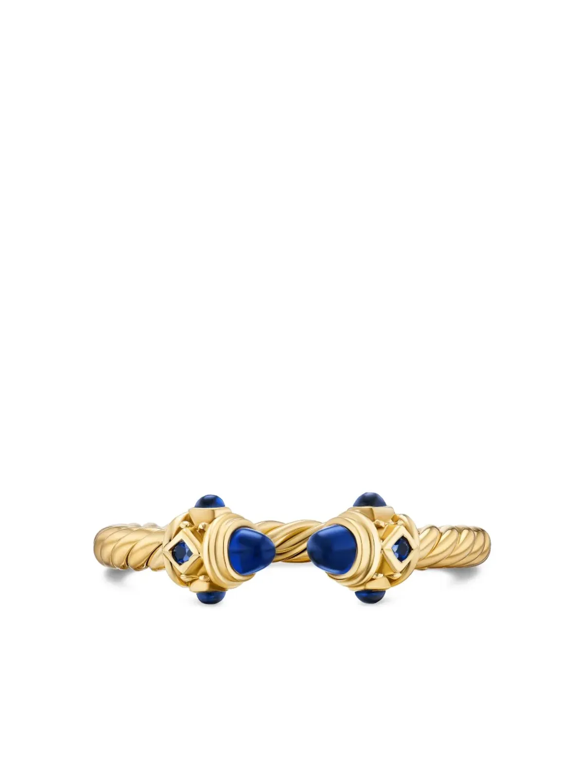 David Yurman 18K イエローゴールド ルネサンス サファイア リング - 画像4
