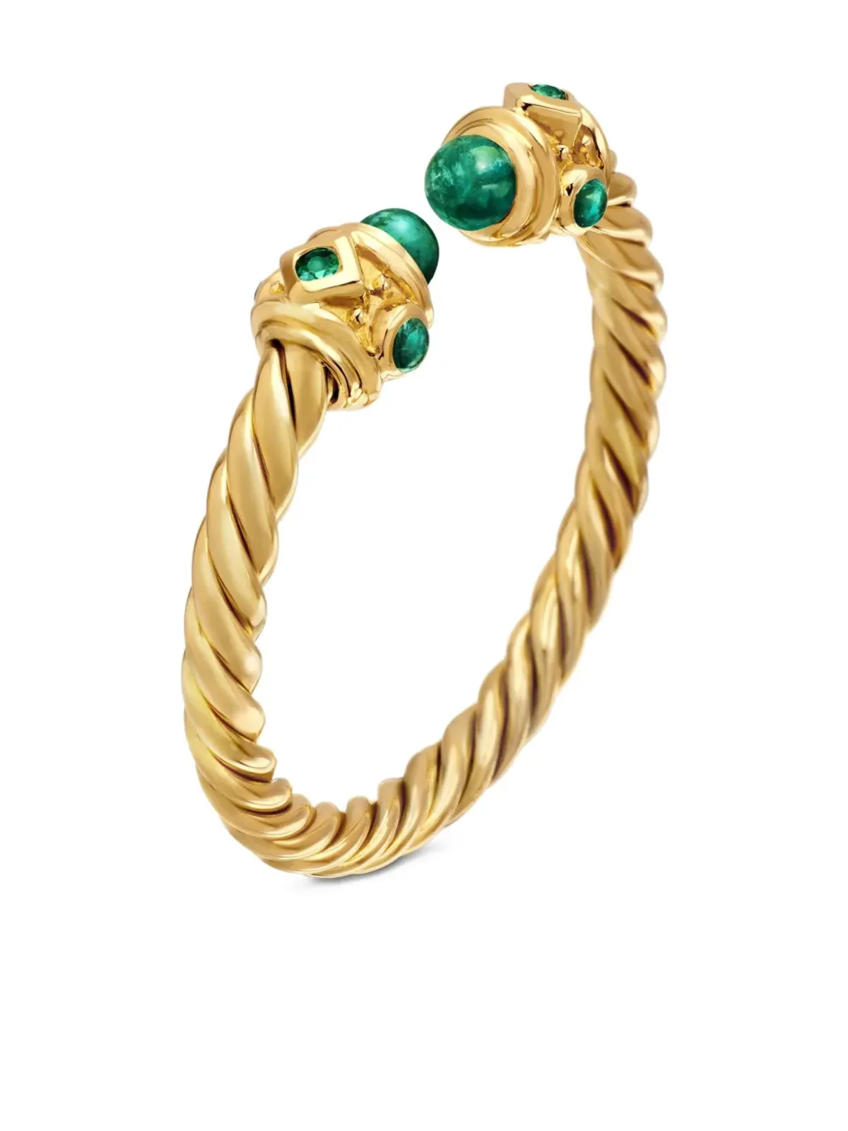 David Yurman 18Kイエローゴールド ルネサンス エメラルド リング - 画像4