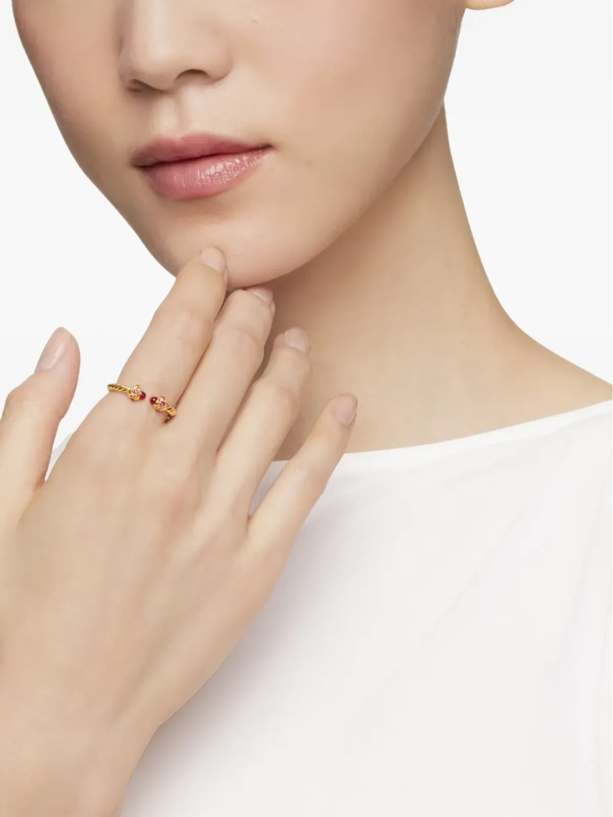 David Yurman 18kt イエローゴールド ルネサンス ルビー リング - 画像2