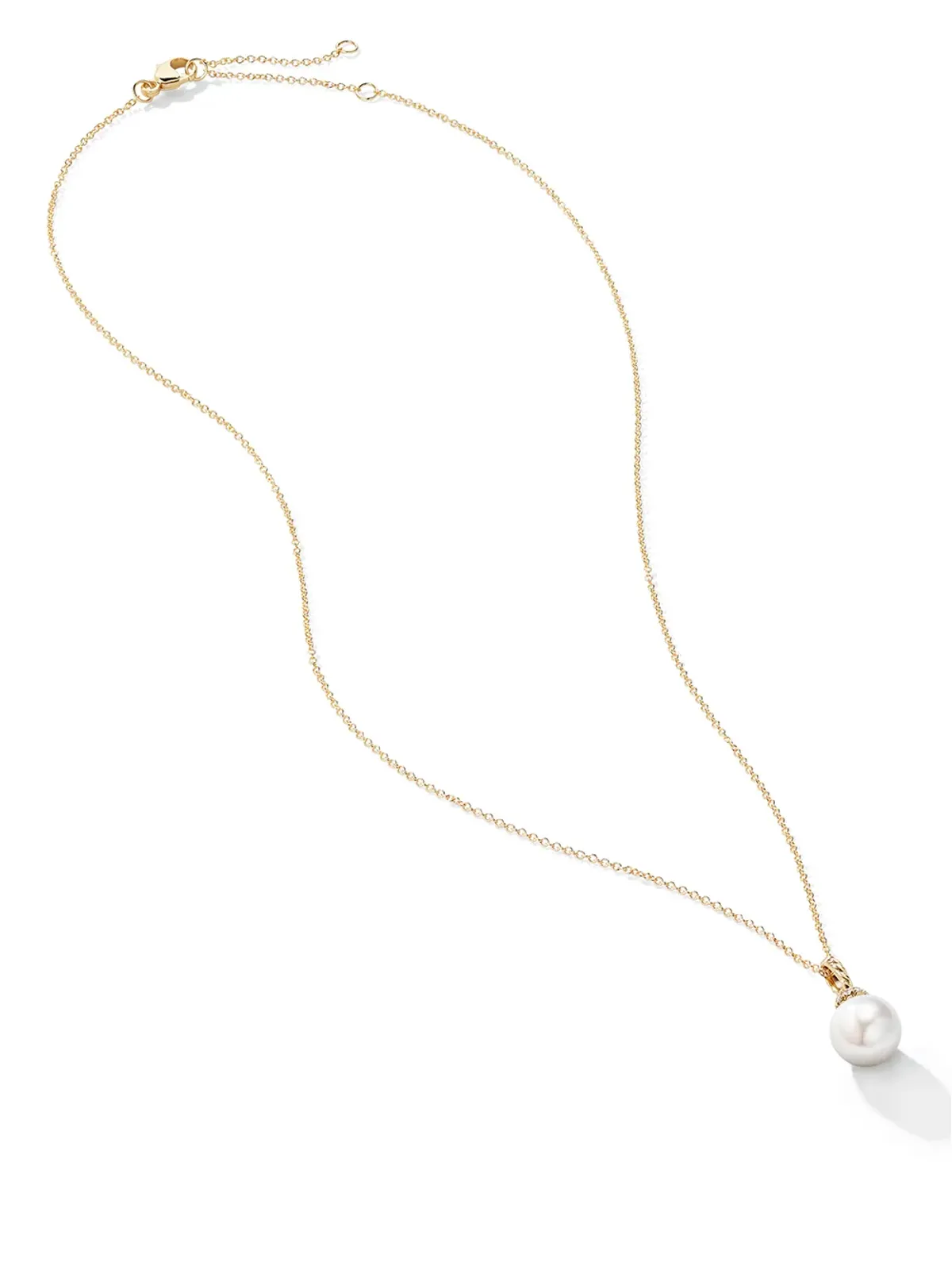 David Yurman 18Kイエローゴールド ソラリ パールとダイヤモンド ネックレス - 画像2
