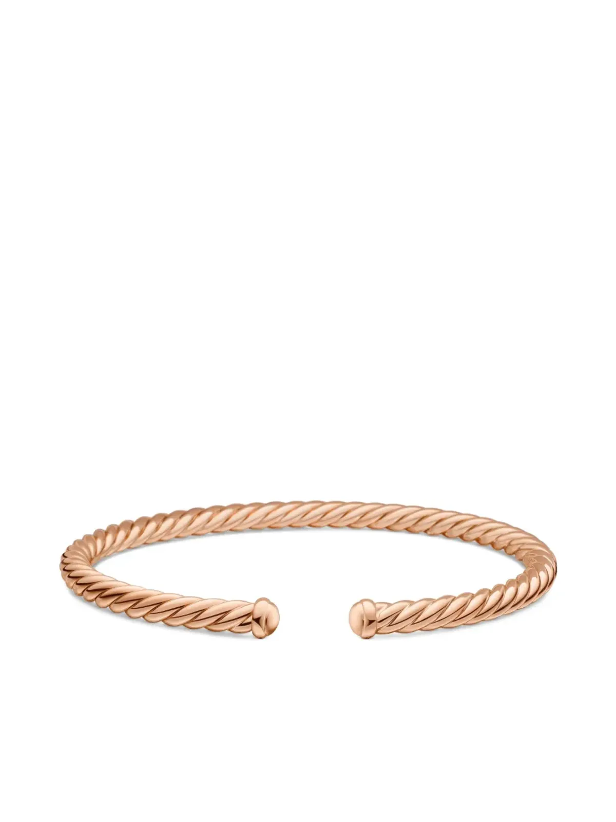 David Yurman 18kt ローズゴールド モダン・ケーブルスパイラ ブレスレット - 画像5