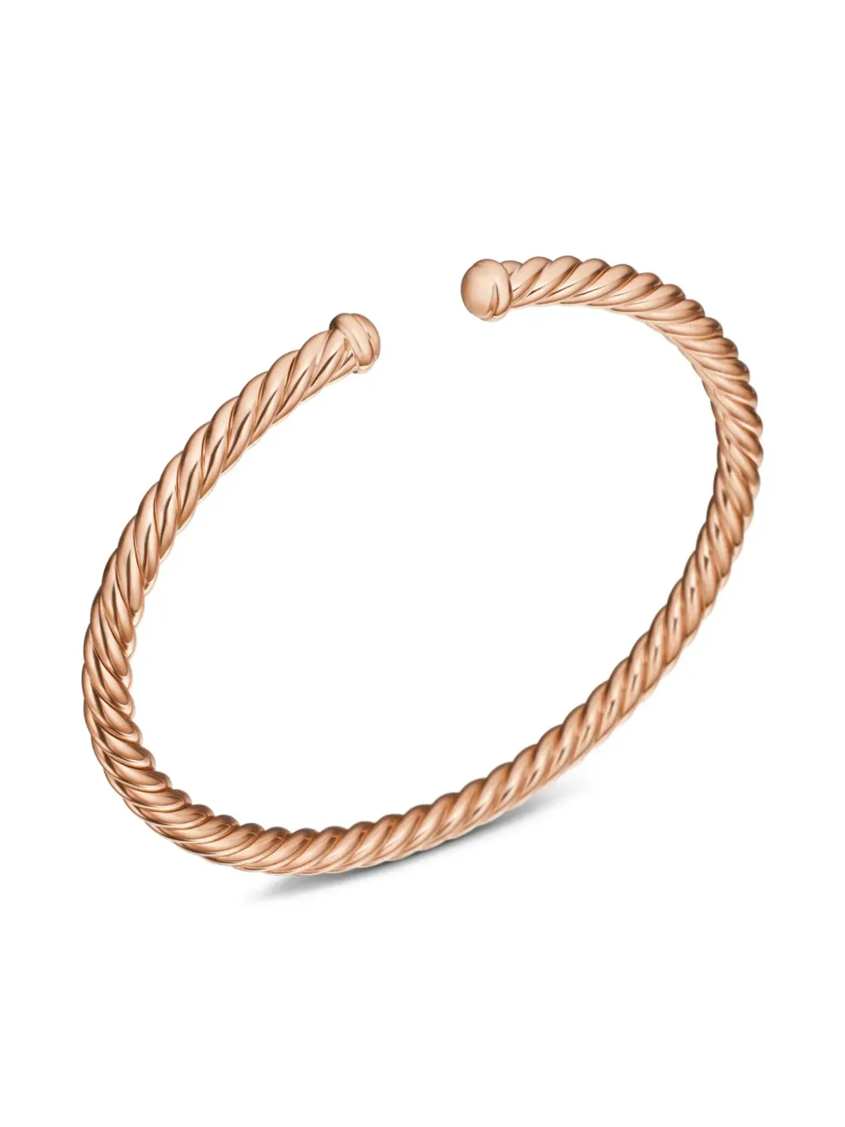David Yurman 18kt ローズゴールド モダン・ケーブルスパイラ ブレスレット - 画像4