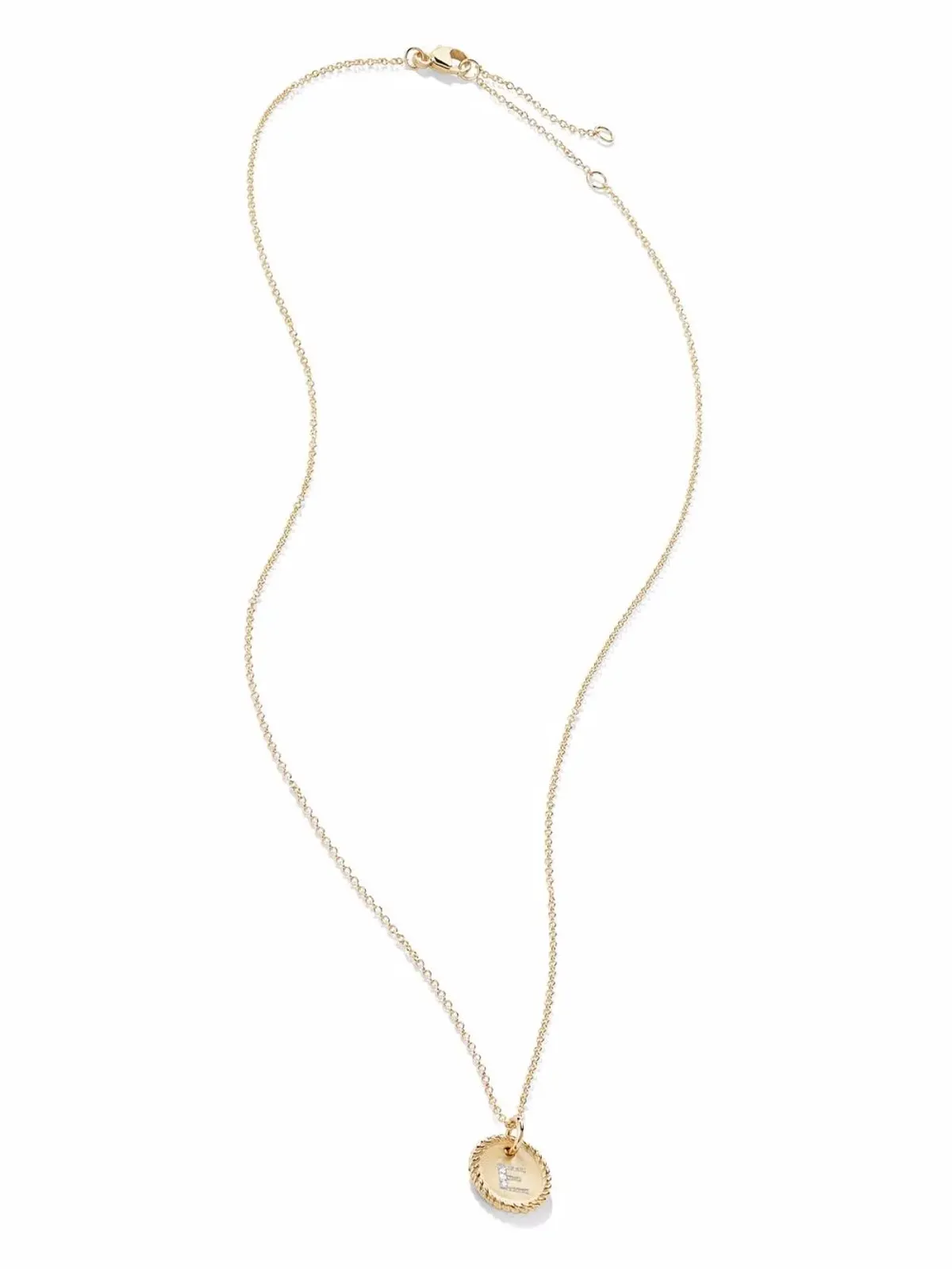 David Yurman イニシャルチャーム ダイヤモンド ネックレス - 画像2