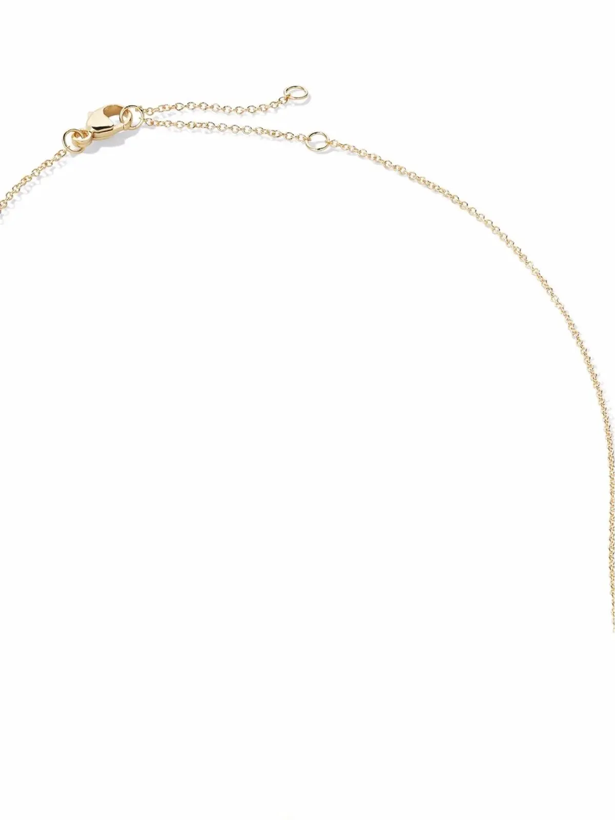 David Yurman 18kt イエローゴールド J イニシャル チャーム ダイヤモンド ネックレス - 画像3