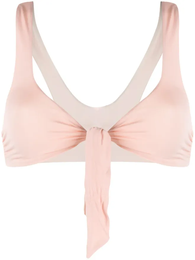 Stella McCartney Stella McCartney タイフロントビキニトップ - ニュートラルカラーの商品画像