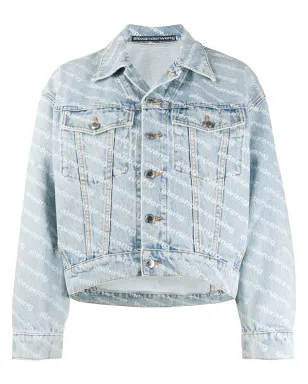 Alexander Wang フォーリングバック ロゴプリント デニムジャケット - サムネイル1