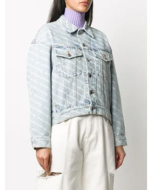 Alexander Wang フォーリングバック ロゴプリント デニムジャケット - サムネイル3