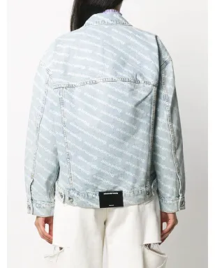 Alexander Wang フォーリングバック ロゴプリント デニムジャケット - サムネイル4