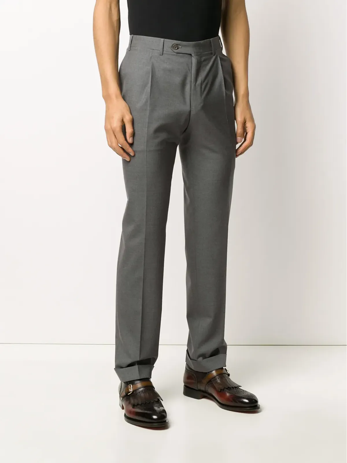 Canali ストレートフィット テーラードパンツ - 画像3