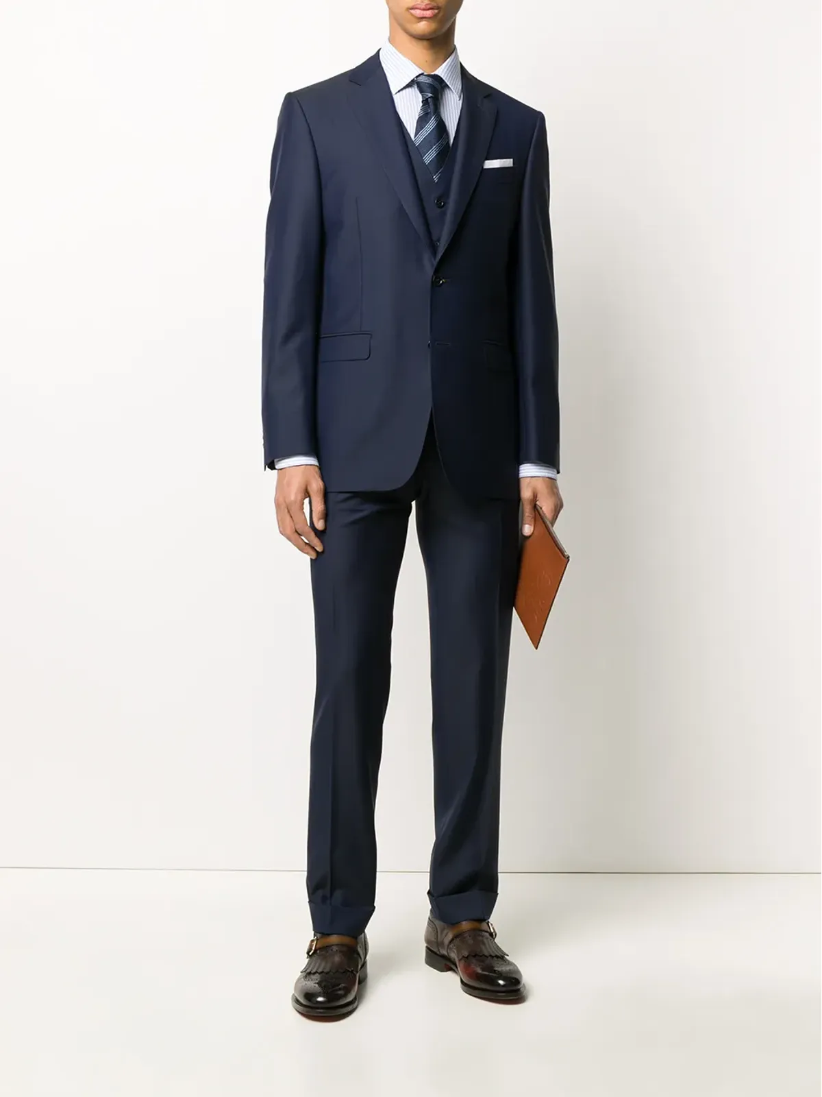 Canali 長袖スーツ - ブルー - 画像2