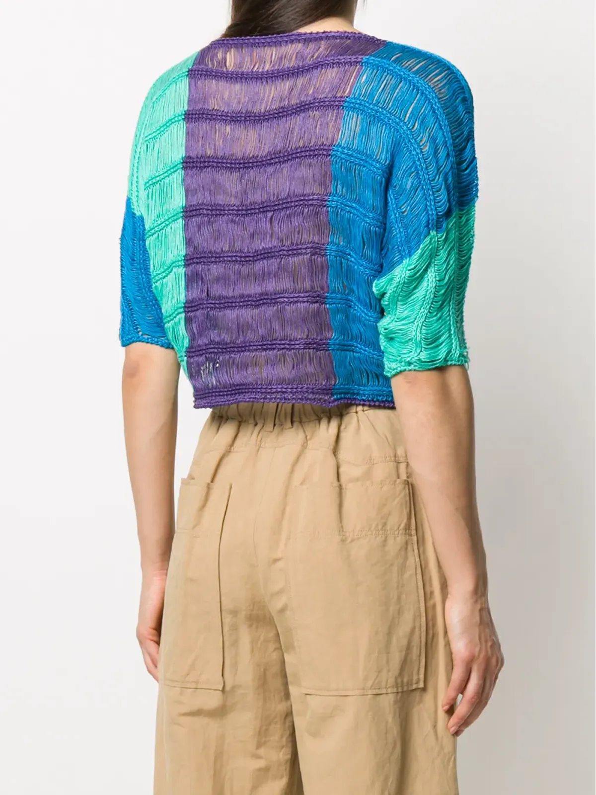 Alberta Ferretti ルーズニットトップ - 画像4